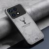 For Xiaomi Poco F6 Pro 5G Case Classic Deer Pattern Fabric Cloth Back Cover On F 6 F6Pro TPU Soft Frame Protect Fundas Pocof6 Pocof6pro
