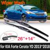 Автомобильный дворник для KIA Forte Cerato YD 2013 ~ 2018 K3 2014 2015 2016 2017, переднее лобовое стекло, щетки дворников автомобиля