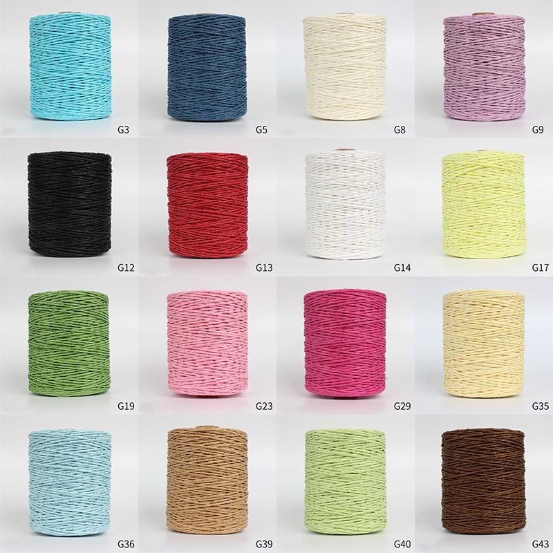 280 м/рулон для лета, вязаные крючком подушки, корзины, шляпа, сумка, натуральная соломенная пряжа из рафии