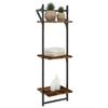 VidaXL 3-Tier Wall Shelves with Bars 2 Pcs Smoked Oak 836260