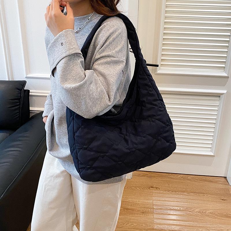 Осень и зима новая сумка через плечо с бриллиантами повседневная женская сумка-мессенджер большой вместимости модная повседневная сумка-тоут с круглым вырезом для девушек