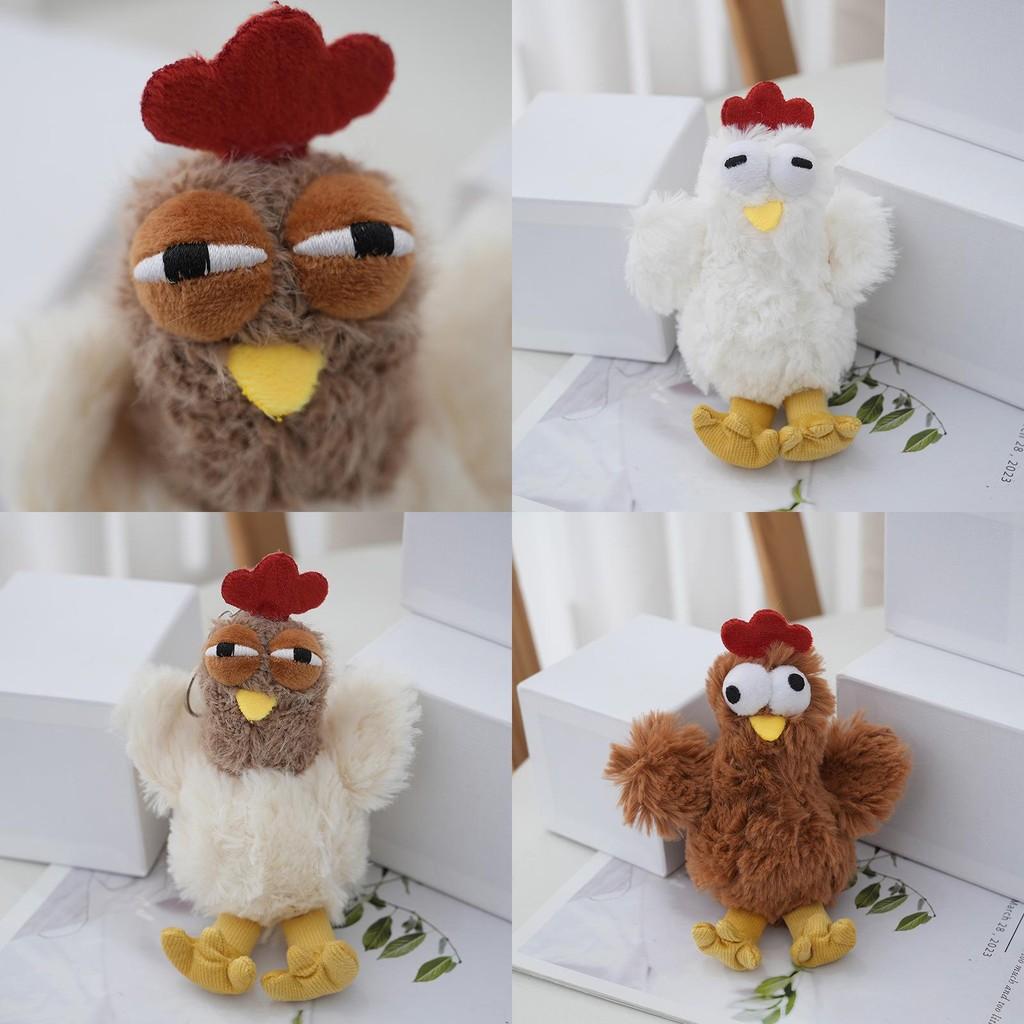 Cute Fluffy Chicken Plush Keychain Perfect Girls Bag Charm Adorable Pp Cotton