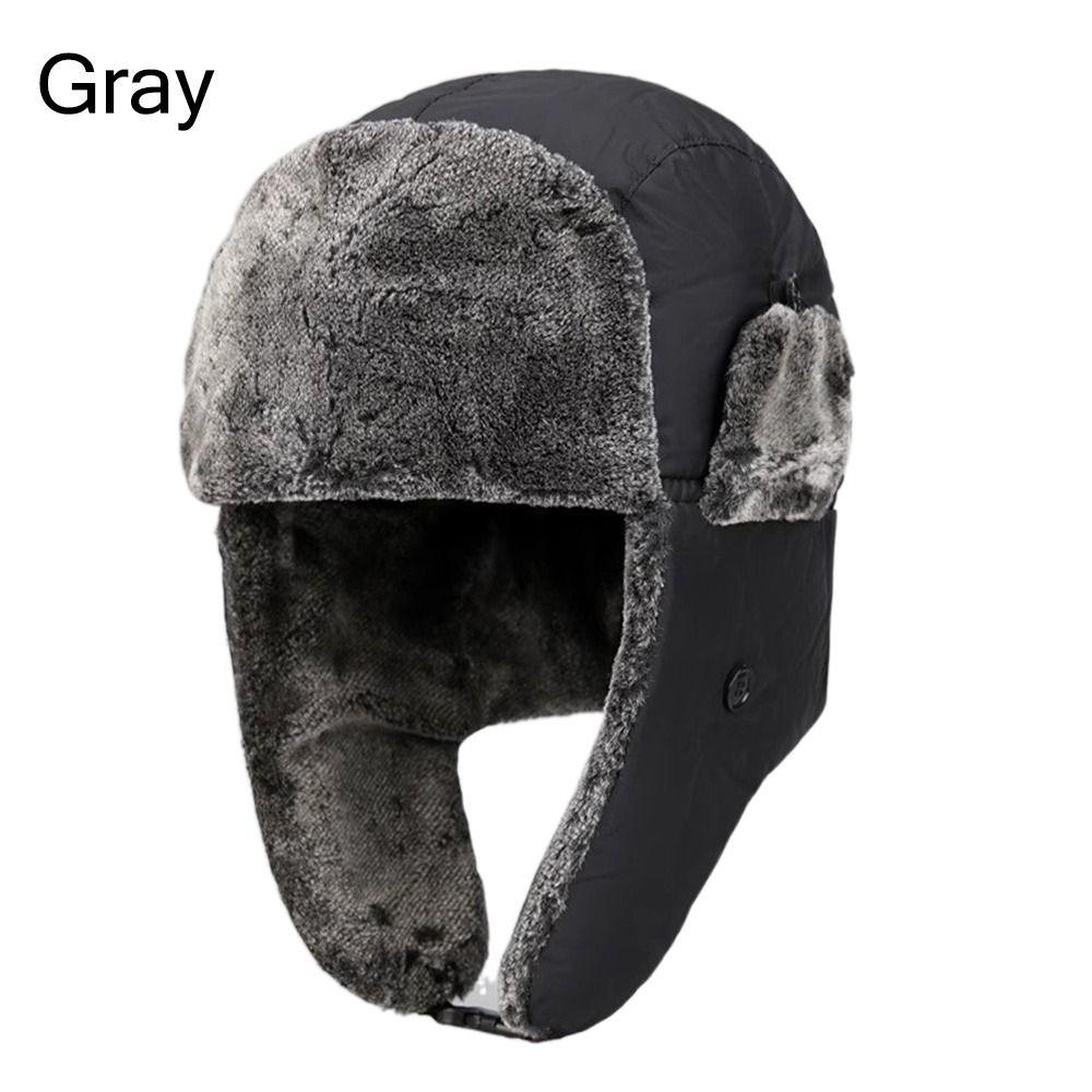 Защита ушей Зимняя кепка-бомбер Ветрозащитная теплая снежная кепка Мужская зимняя ушанка для спорта на открытом воздухе