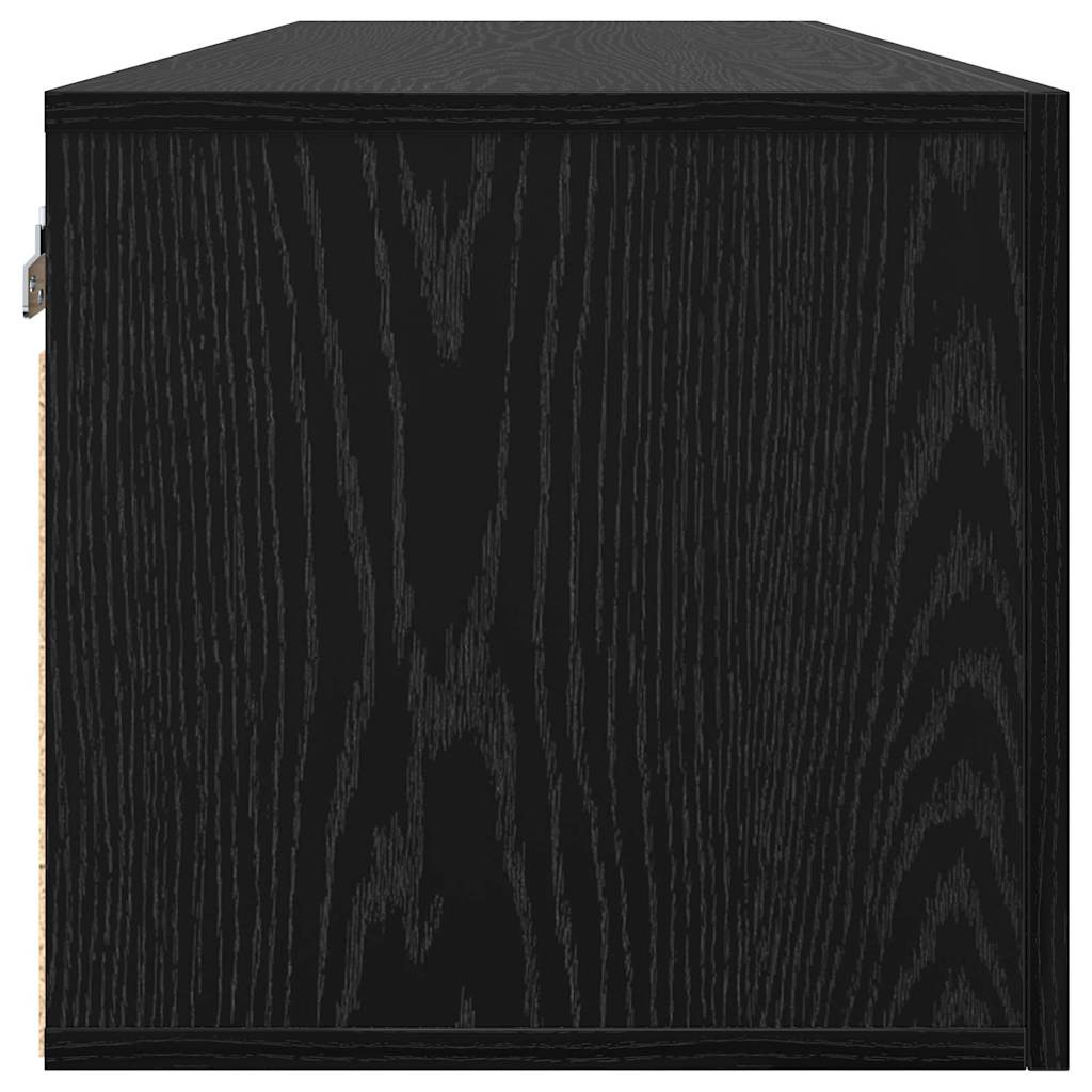 Wall Cabinet Black Oak Effect 100 x 36.5 x 35 cm