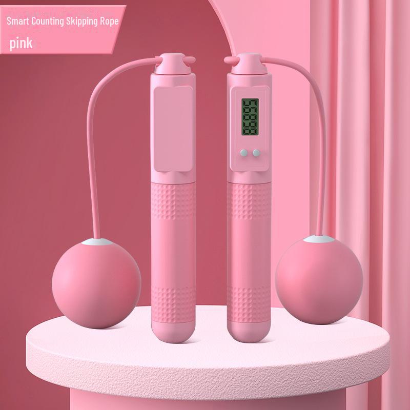 Умная беспроводная скакалка для фитнеса в помещении — для взрослых и студентов, двойное использование, с большим мячом