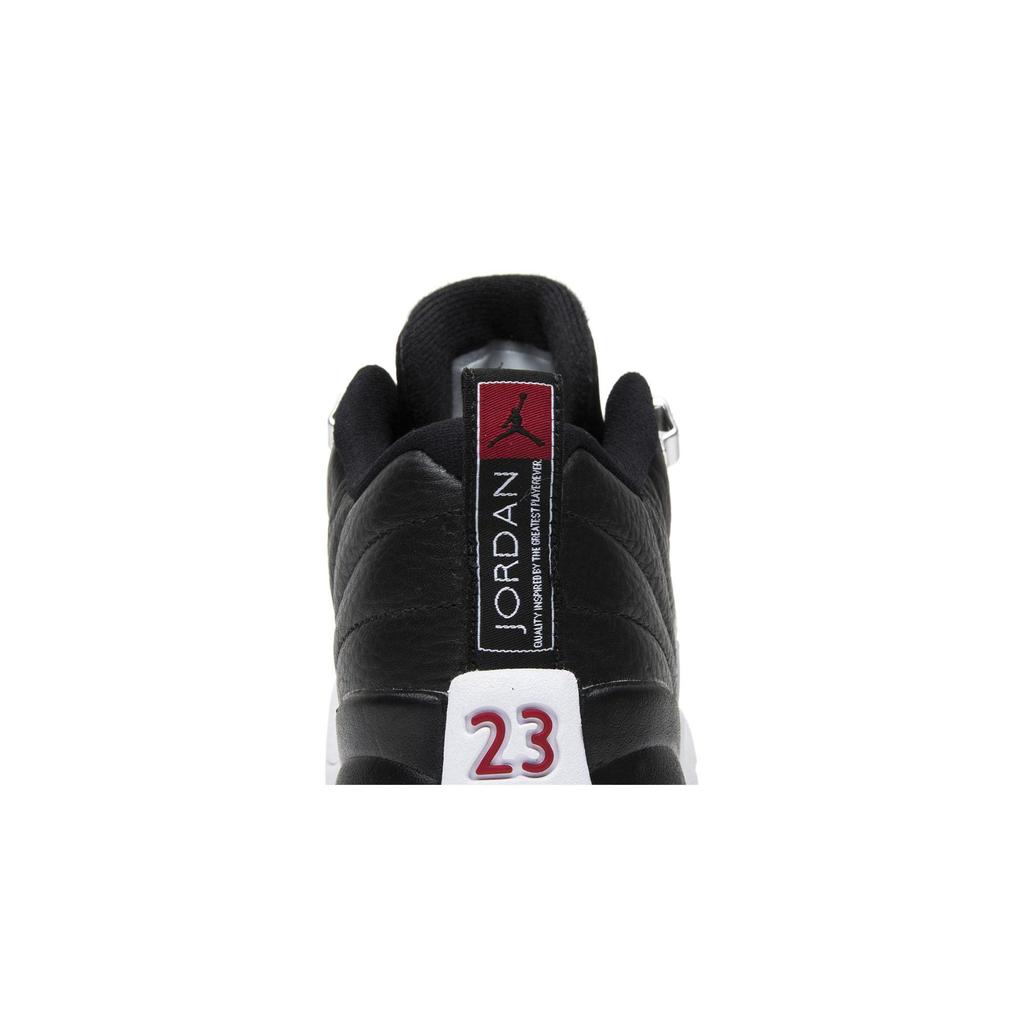 Air Jordan 12 Retro Low BG 'Playoffs' (Unisex) Black / Varsity Red-White Kids' Basketball Shoes 308305 004