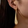 Модные длинные серьги-капли для женщин, простые винтажные серьги-капли из золотистого металла, геометрические преувеличенные ювелирные изделия