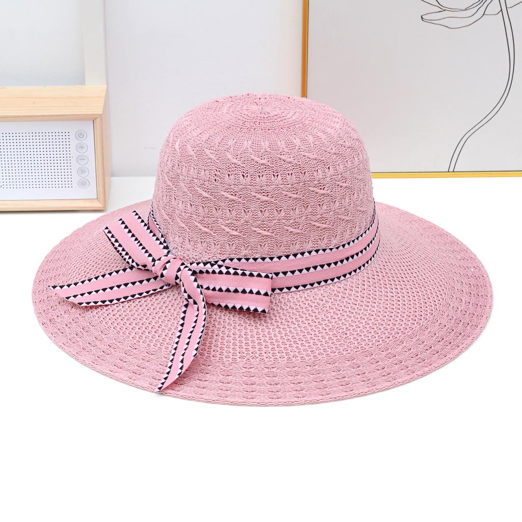 Новая женская пляжная шляпа от солнца, универсальная соломенная шляпа с защитой от солнца и солнцезащитным козырьком с большими полями, защита от ультрафиолета, классная шляпа