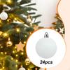 24 штуки пустых елочных шаров, раскрашиваемые подвесные украшения для рождественской елки, небьющиеся DIY