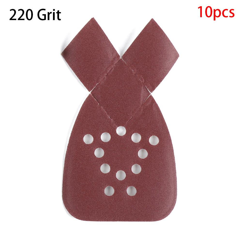10 шт. Новый горячий орбитальный пальчиковый шлифовальный станок Детали Наждачные подушечки Абразивная бумага Зернистость 40-800 Шлифовальные листы для мыши