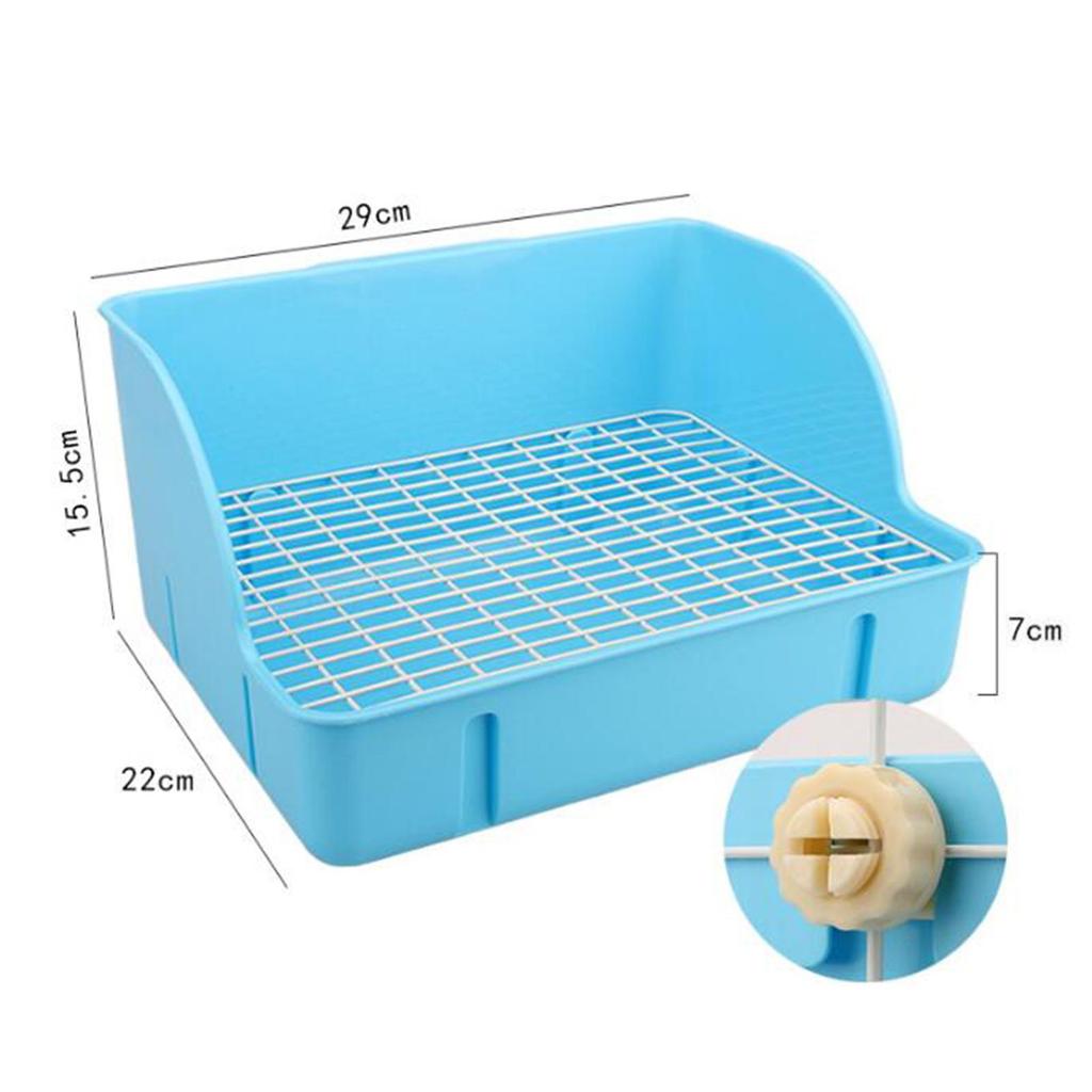 For Cage Corner Litter Pan Anti Splashing Pee Pan Tray Potty Trainer Cage Toilet Bedding Box for Ferrets Rats Guinea Pigs