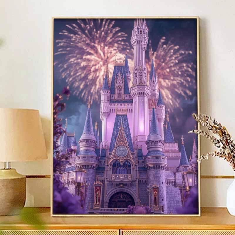 Disney Diamond Painting 5D DIY Enchanted Castle Diamond Painting Art Diamond Painting Kit Adult/Beginner Gift Idea Home Decor