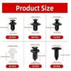 100 Car Fastener Clip Kit, Fender Rivet Clip, Body Push Fixing Pin Rivet, Bumper, Door Trim Panel Fixing Clip