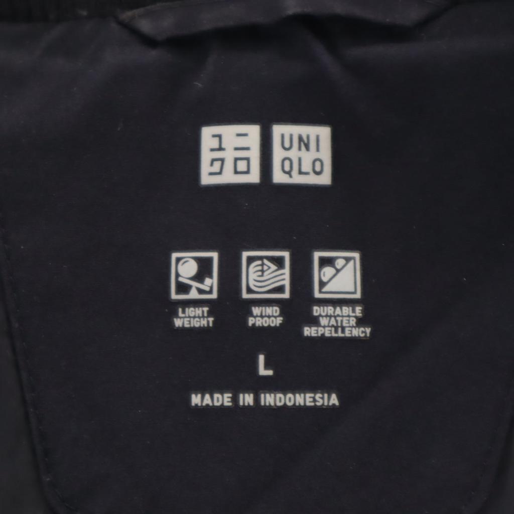 Uniqlo Бесшовное пуховое пальто L Темно-синее Женское Б/У
