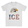 Vintage Support ICE Vintage Distressed American Eagle TShirts Unisex Cotton T Shirts Short Sleeve Tee Shirt Graphic Printed Tops