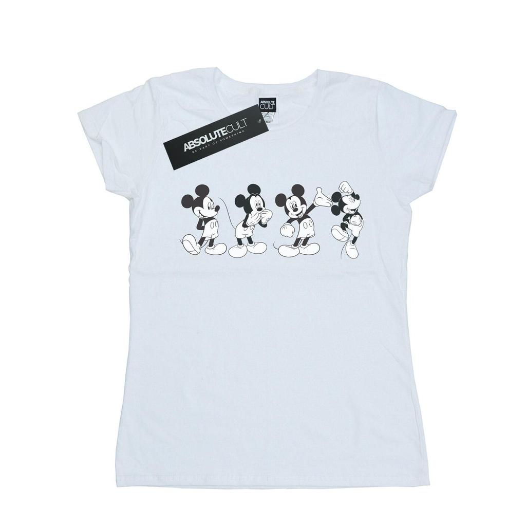 Disney Womens/Ladies Mickey Mouse Four Emotions Cotton T-Shirt