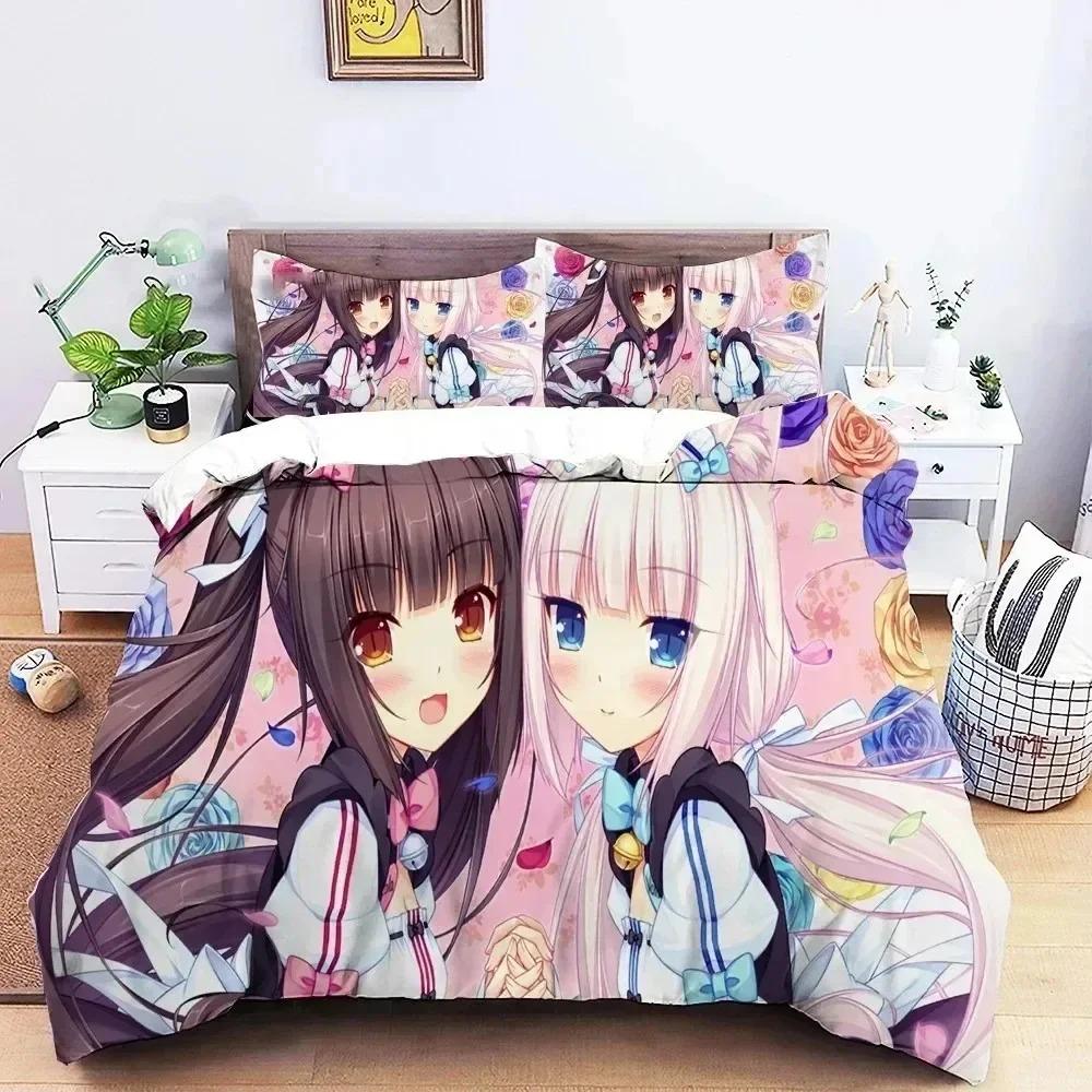 Аниме Nekopara Сексуальная Девушка Комплект Постельного Белья Для Спальни Мягкое Современное Покрывало Удобное Детское Пододеяльник Чехол Для Одеяла И Наволочка