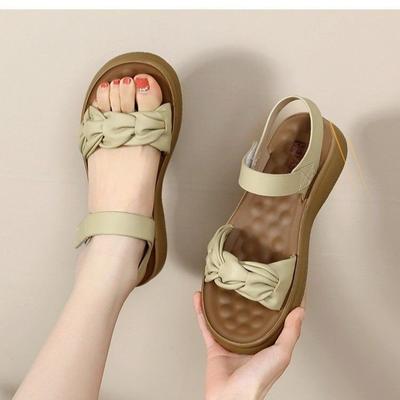 Сандалии на толстой подошве для женщин, лето 2025, новый универсальный тренд повседневных спортивных сандалий