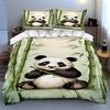 Panda bamboo design. Bedding Duvet cover sets Duvet covers Pillowcases gifts (1 * Duvet Cover 2 * Pillowcases, without duvet insert)