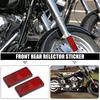 uxcell 2pcs Front Lower Fork Reflector Sticker Rear Saddlebag Side Visibility Reflector Stripe Kit Universal Red
