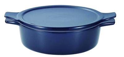 Рецепт для микроволновой печи Pearl Metal Oven, Оставьте это в кастрюле, 15 см, неглубокая, безопасная, в комплекте, темно-синяя, США! Л-1987