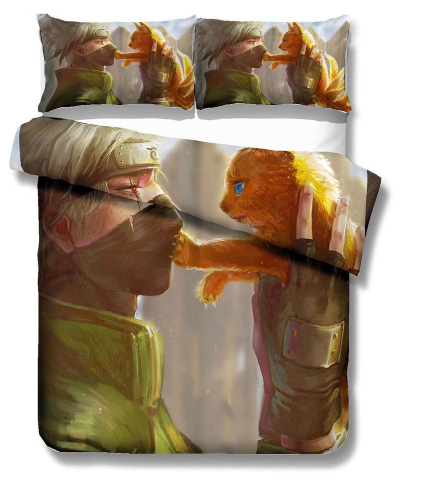 Аниме Наруто комплекты постельного белья пододеяльник Наруто0 комплект постельного белья для одного студента обратно в школу