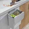 7L/9L Wall Mounted Trash Can Bin with Lid Waste Bin Kitchen Cabinet Door Hanging Trash Bin Garbage Car Recycle Dustbin Rubbish