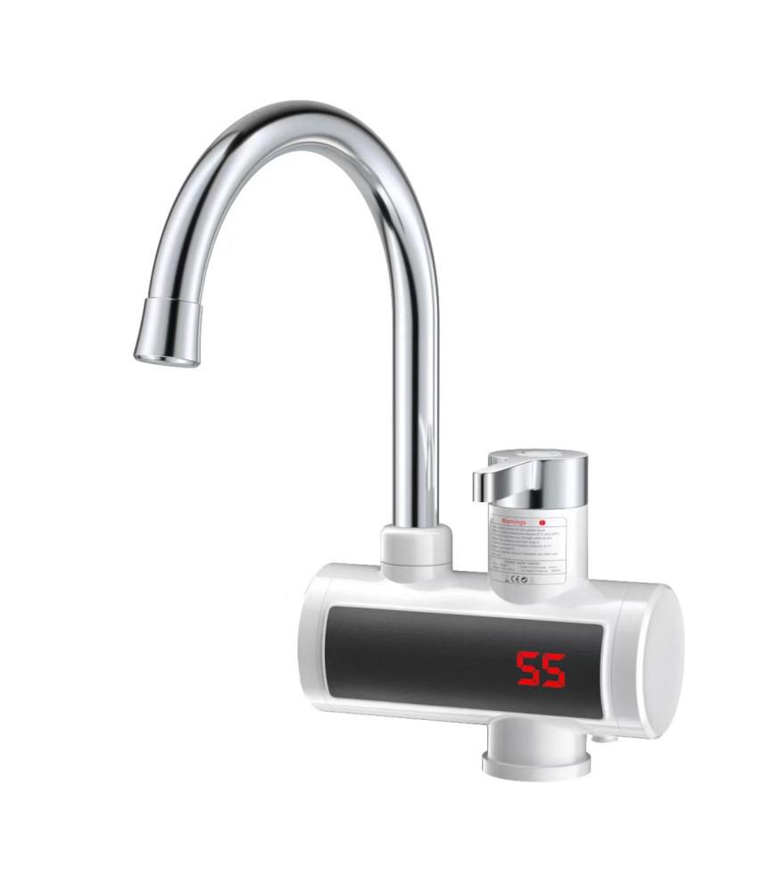 Мгновенный электрический водонагреватель-кран с цифровым дисплеем для душа, двойного использования (горячая и холодная вода)