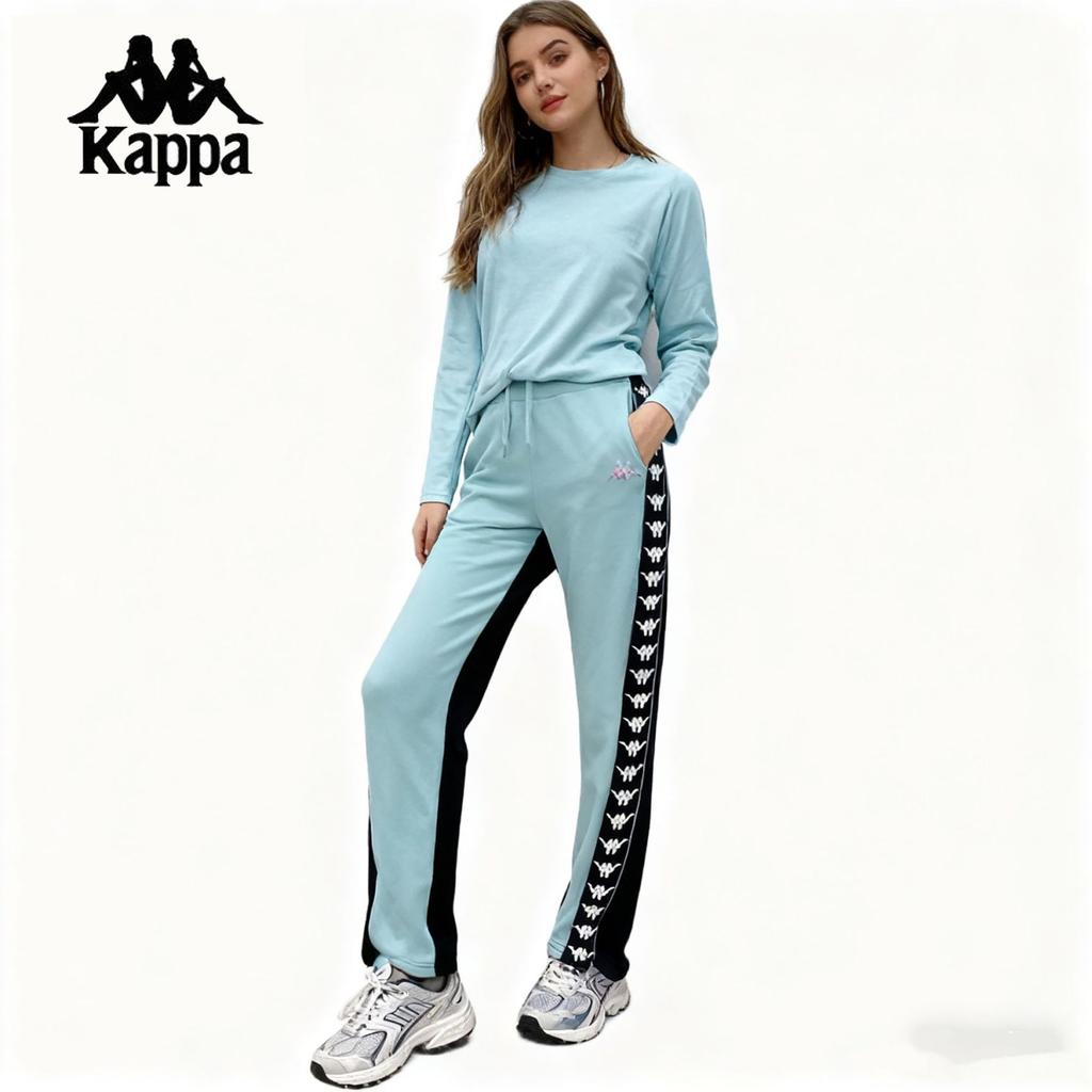 Женские модные вязаные спортивные брюки Kappa Cross Label, прямые брюки с микро-растяжкой