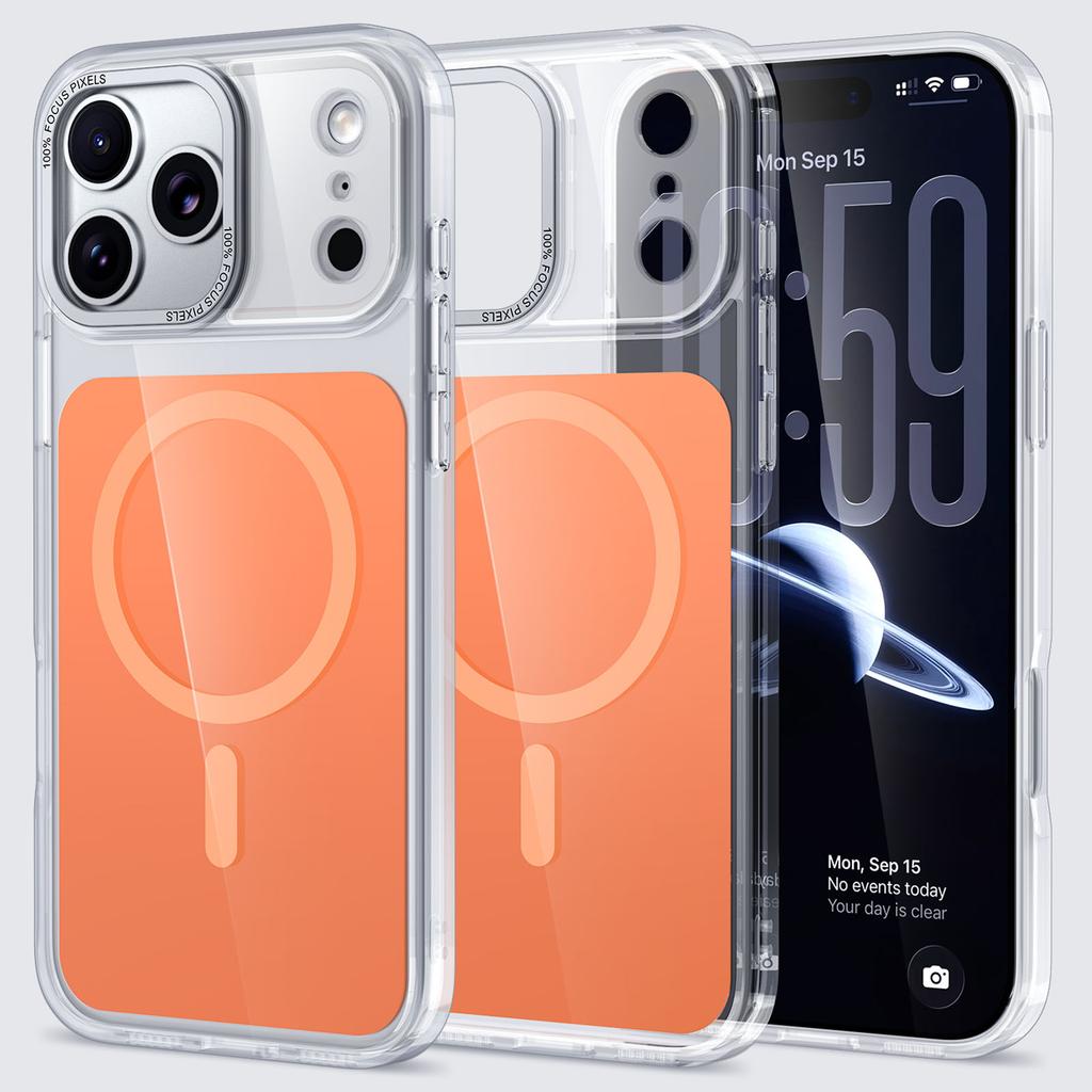 For iPhone 17 Pro Case Skin-touch Acrylic + TPU Cover Compatible with MagSafe