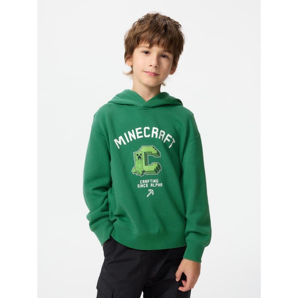 Uniqlo Японская толстовка с капюшоном Minecraft