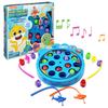 Cardinal Industries 6053381 Pinkfong Baby Shark Let's Go Hunt Musical Fishing Game, for Families and Kids Ages 4 and Up