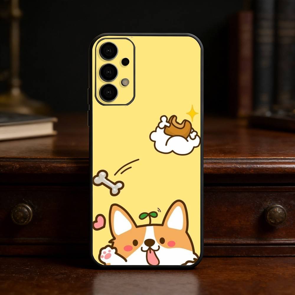 Cute Shiba Inu phone Case For Samsung S25,24,21,22,23,30,Ultra,20,Plus,Fe,Lite,Note Soft Black Cover
