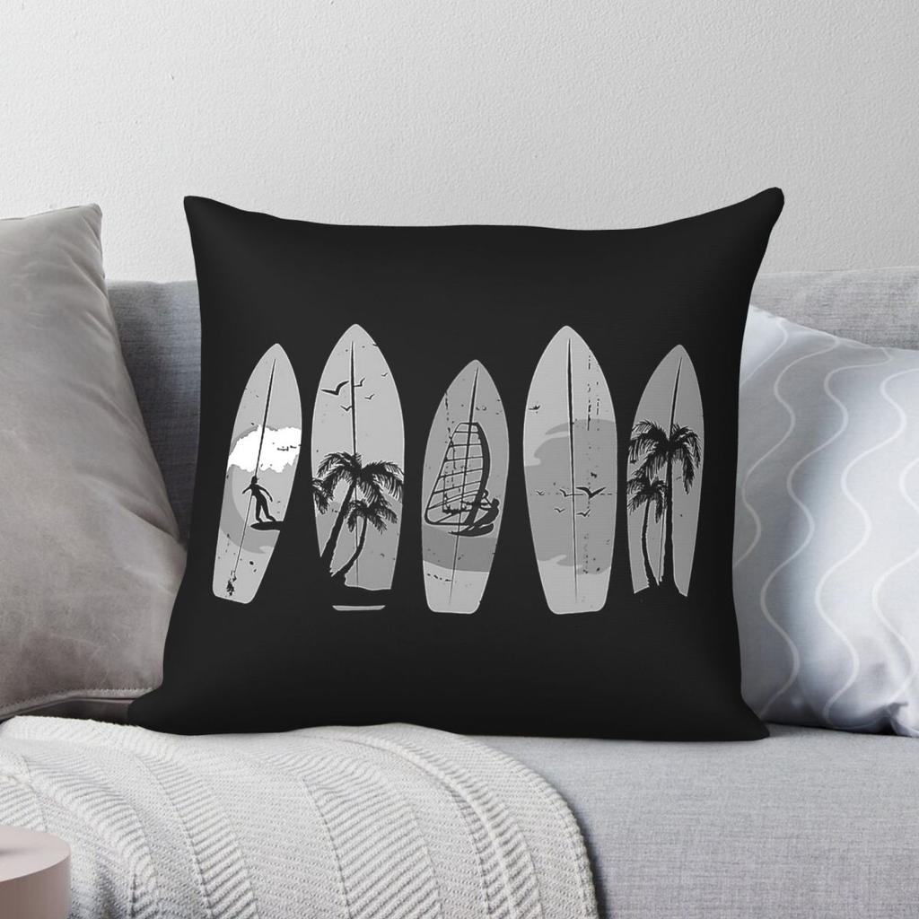 Surfing Surfboarder Surfer Pillowcase Polyester Linen Velvet Pattern Zip Decor Throw Pillow Case Car Cushion Cover