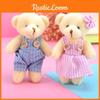 Adorable Soft Plush Teddy Bear Couple Keychain Cake Topper Valentine's Day Gift