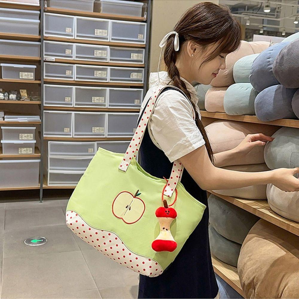 Message Bag Fruits Shoulder Bag Solid Color Nylon Tote Bag Fashion Funny Handbag  Travel