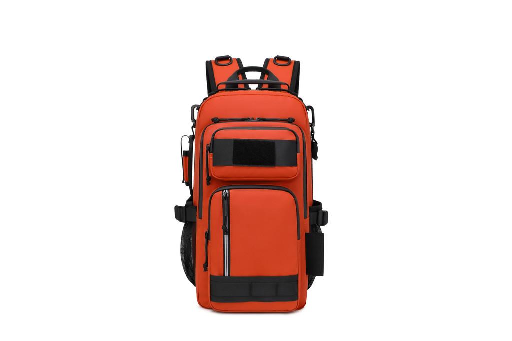 Outdoor Large Capacity Backpack With Waterproof Polyester Material For Travel And Fishing Enthusiasts