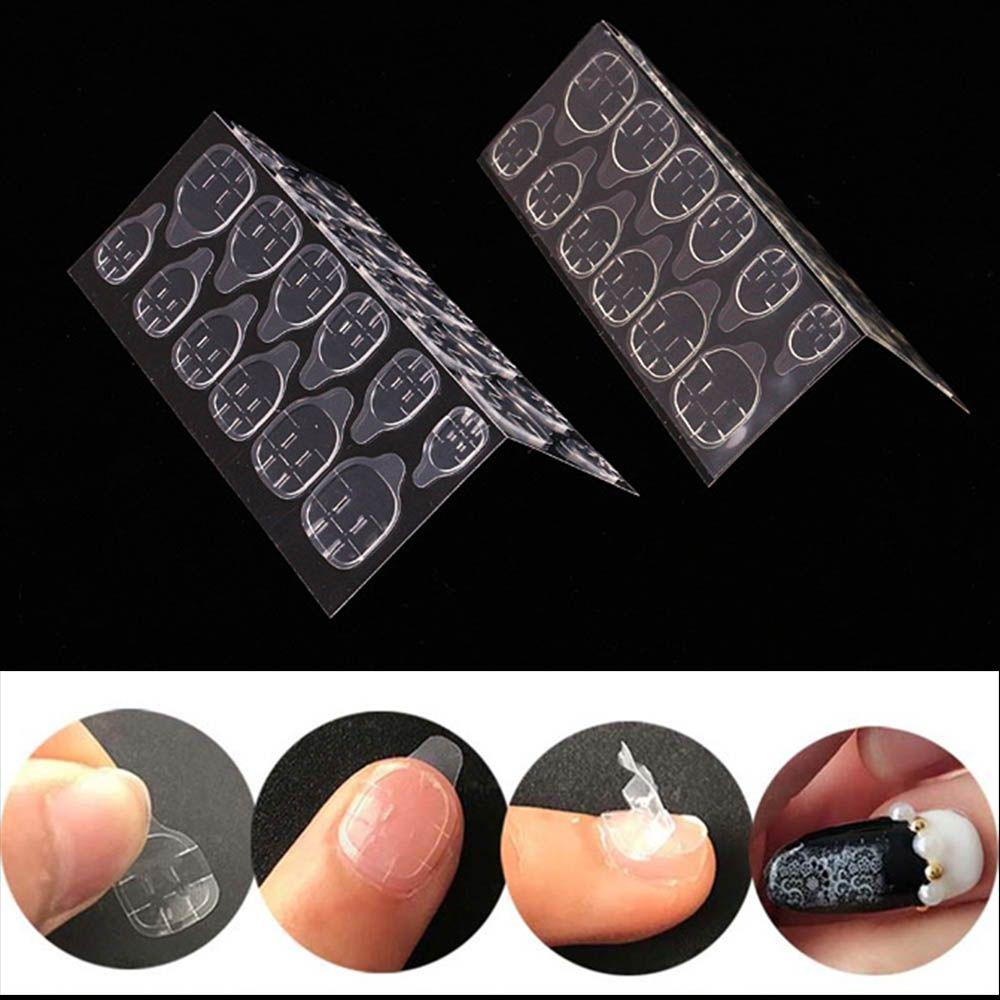 Женские прозрачные ультратонкие накладные ногти, двухсторонние наклейки, инструмент для наращивания, клейкие ленты