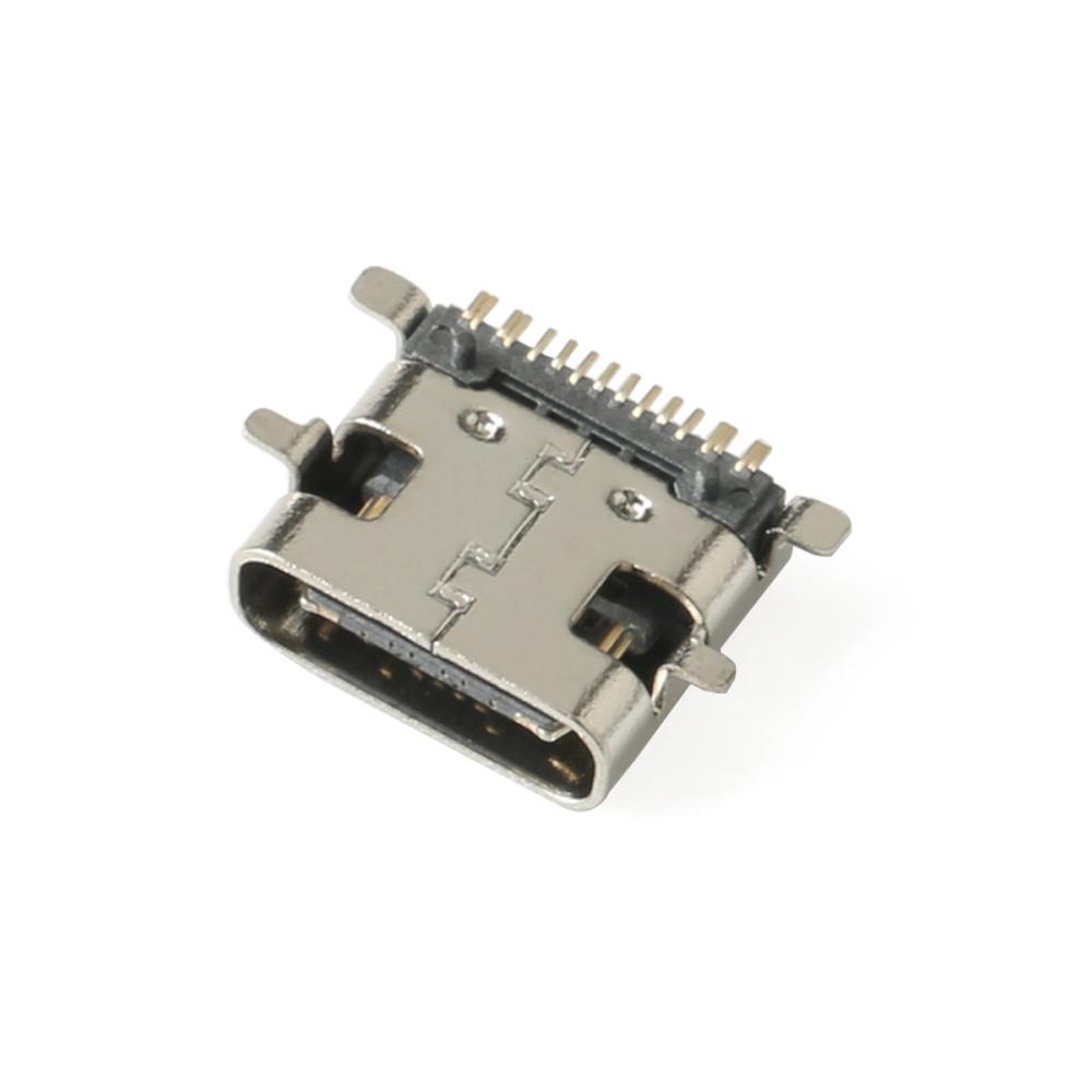 Micro Usb Jack SMD Connector Type-C 16pin Connector Charging Socket Female Connector SMT Connector