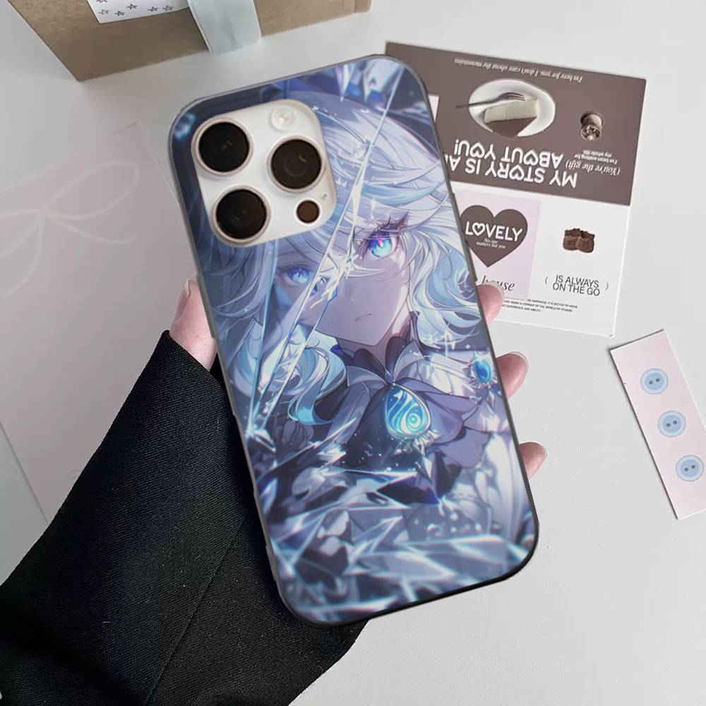 Чехол для телефона Genshin Impact Furina для iPhone 17 16 15 14 Plus 11 12 13 Pro Max Ударопрочная защита Мягкая задняя крышка