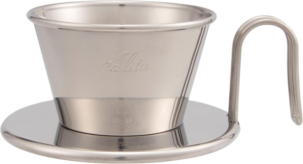 Кофе-дриппер Kalita Wave Series WDS-155 из нержавеющей стали на 1–2 чашки, сделано в Японии #04103