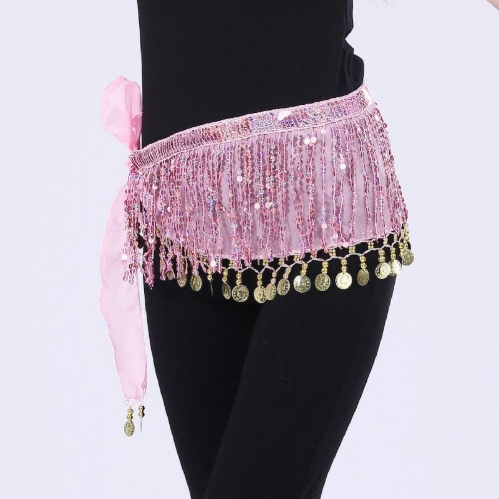 Comfortable Fringes Hip Scarf Sequins Waist Chain Stylish Belt Waist Skirt Yoga-Friendly