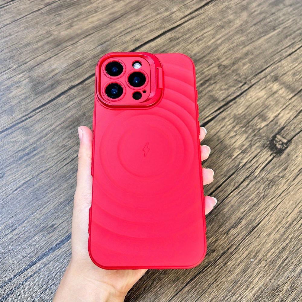 Роскошный магнитный чехол для iPhone 16 15 14 13 Pro Max с камерой, скрытый кронштейн, защитный мягкий чехол