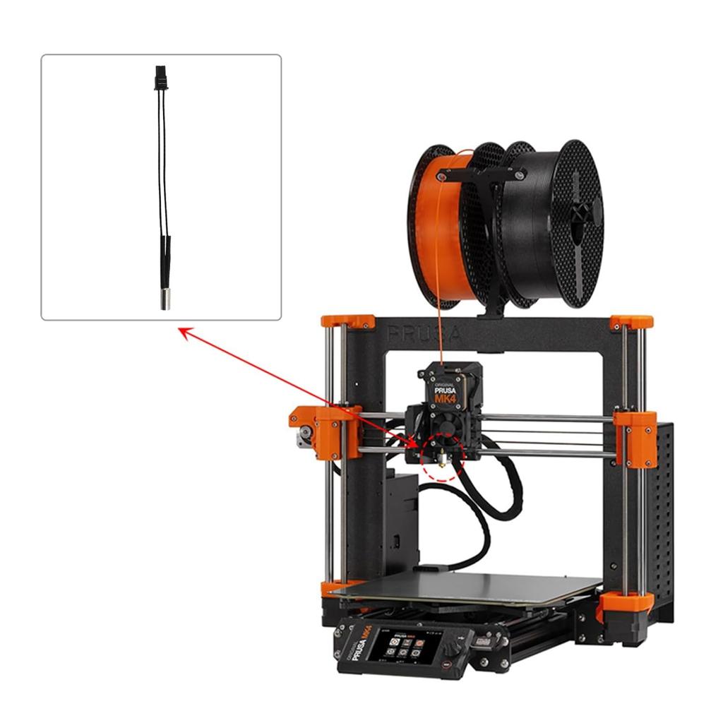 I3 MK4 Линия измерения температуры экструдера Часть горячего конца Нагреватель Nextruder Термистор 100K: Нагревательный патрон 24В 40Вт Головка с датчиком температуры NTC