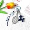 Zinc Zinc Alloy Badminton Keychain Badminton Shape Tennis Racket Rope Keychain  Backpack Decoration