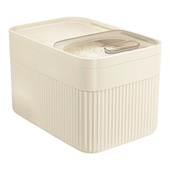 Ведро для риса 15 кг с мерным стаканом, прозрачная крышка, пищевой пластик, герметичный для животных