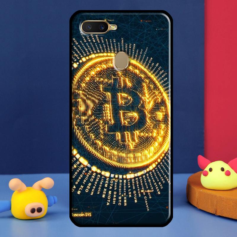 Чехол для Bitcoin BTC для Oppo A98 A78 A58 A15 A16 A17 A5 A9 A91 A52 A72 A76 A96 A74 A94 A54 S A57 A77