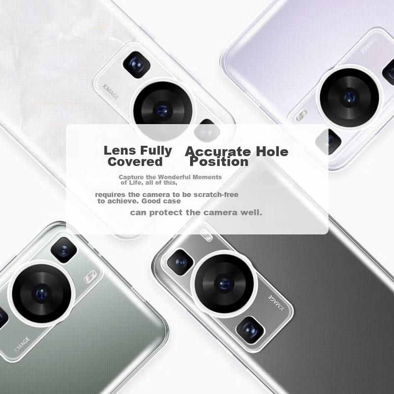 Snowkids Phone Case for Huawei P60, Full Lens Protection Transparent Anti-Fingerprint Slim Case, Ultra-Thin Clear Cover, Shockproof, Bare Phone Feel