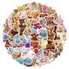 50 Cute Wind Teddy Bear Graffiti Stickers Mobile Phone Water Cup Waterproof Decorative Stickers Children's Hand Account Stickers