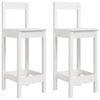 VidaXL 2x Bar Chairs Bar Stools Kitchen Chairs Dining Room Bistro Furniture Home Interior White 822143